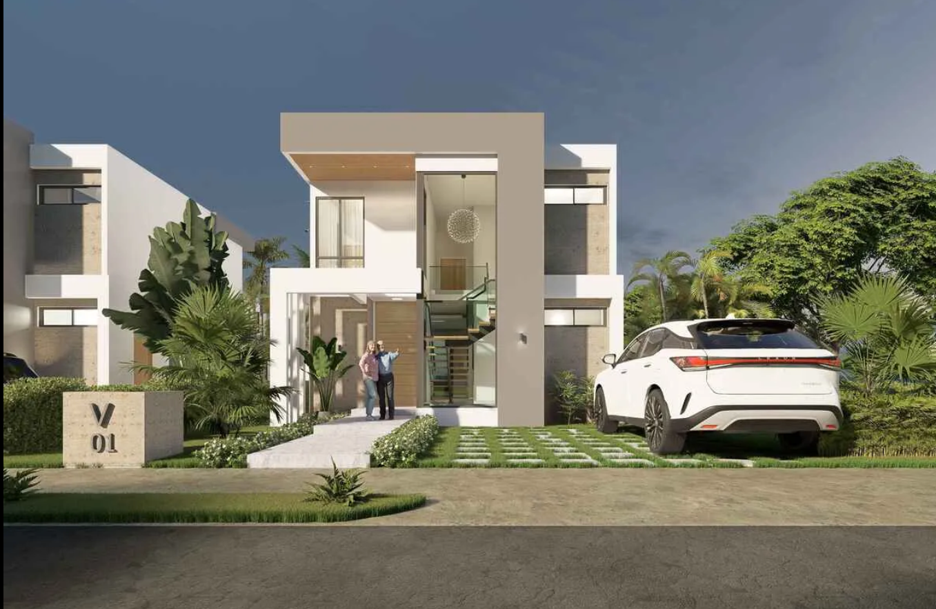 Sun Village Residences at Vista Cana – hermosas villas individuales con piscina y linea blanca