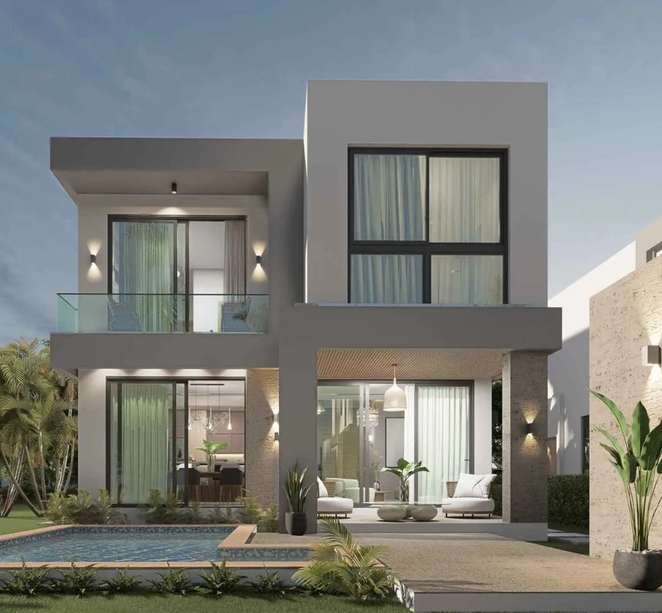 Sun Village Residences at Vista Cana – hermosas villas individuales con piscina y linea blanca