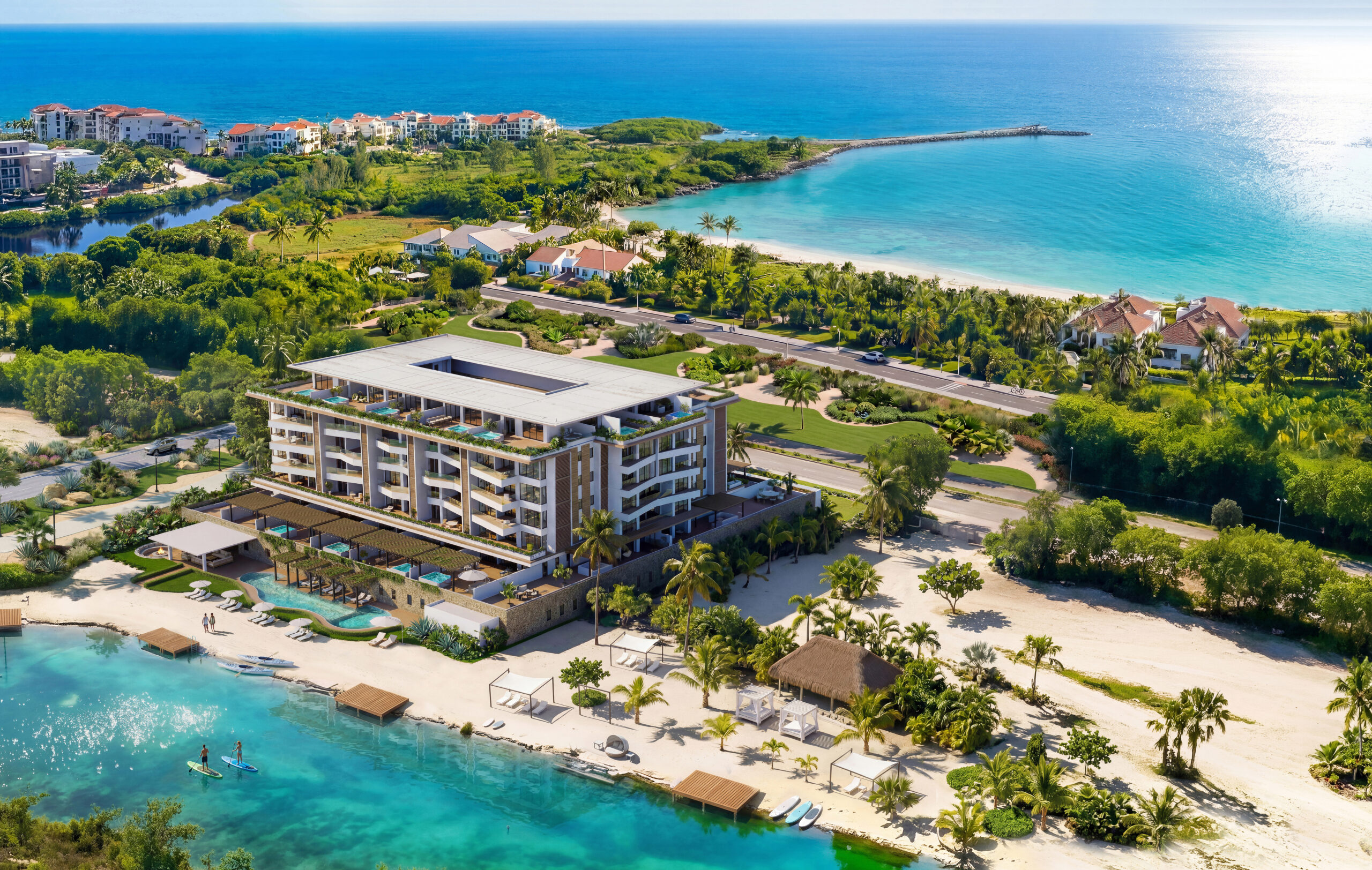 ABYA CAP CANA Apartamentos de lujo frente al Lago Azul con vistas al mar  de Cap Cana